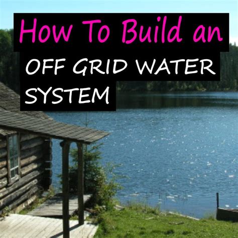 off grid water installation